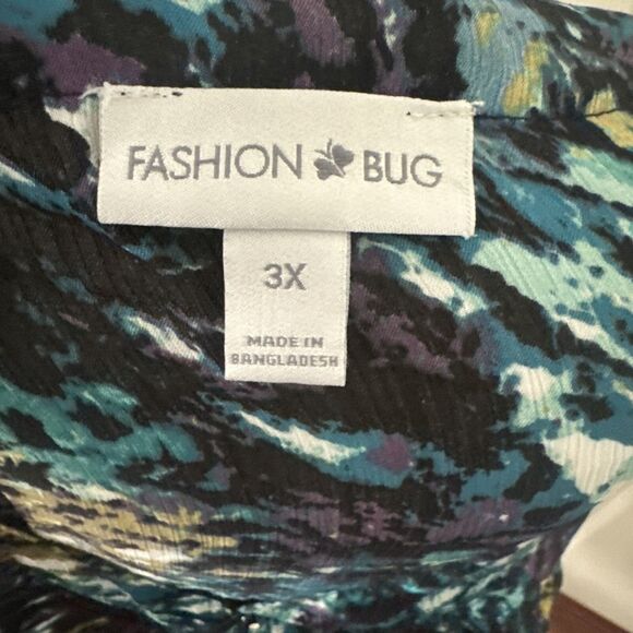 Fashion Bug Plus Size 3X Peplum Top Rhinestones Whimsigoth Fairycore Grunge Goth - Picture 10 of 14